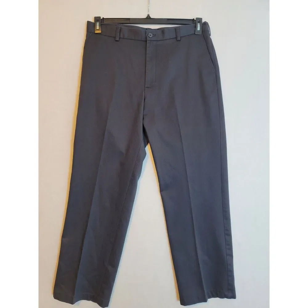 Izod‎ Navy Cotton Chino Flat Front Pants Men's 38x31